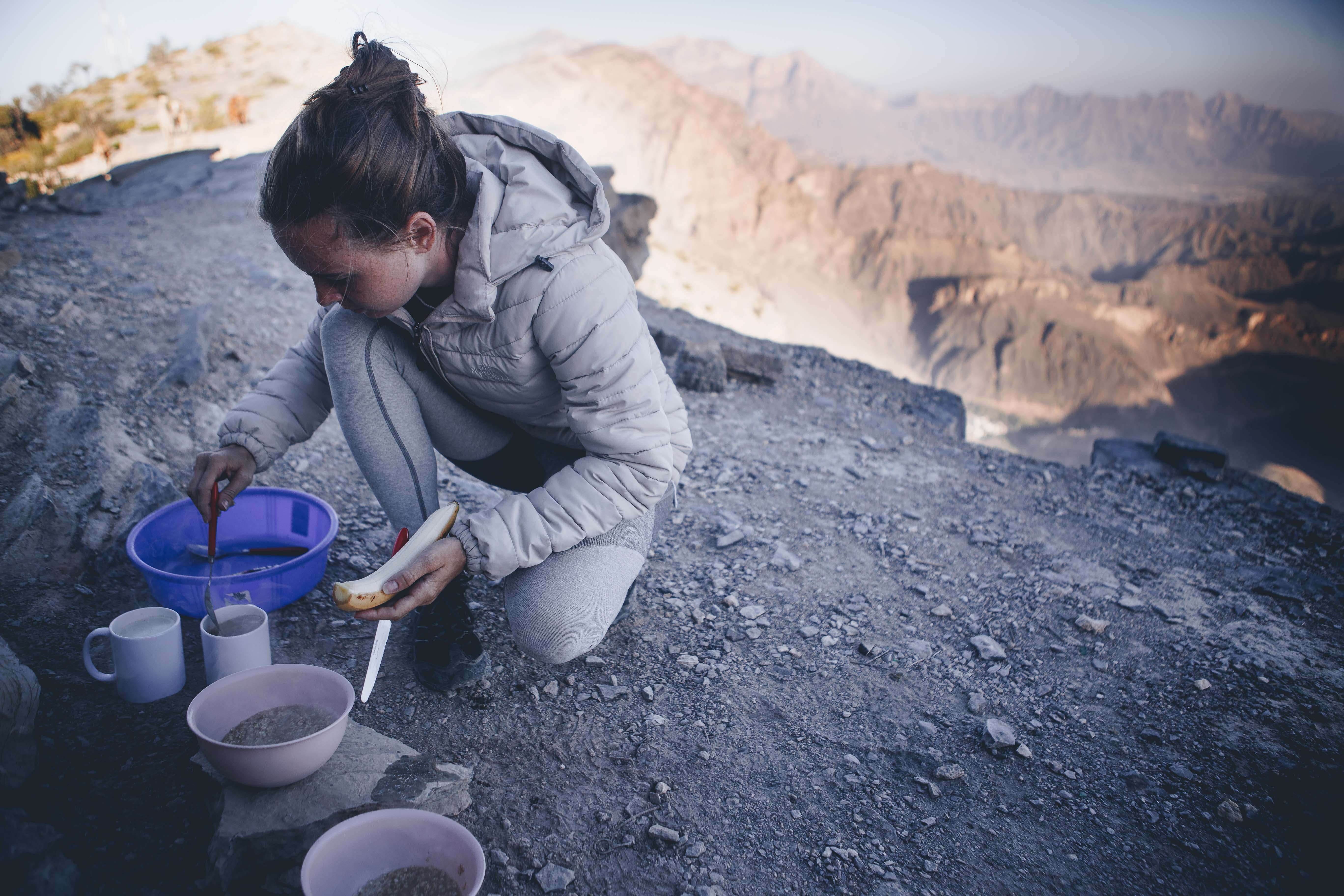 Oman Mountaintop Breakfast